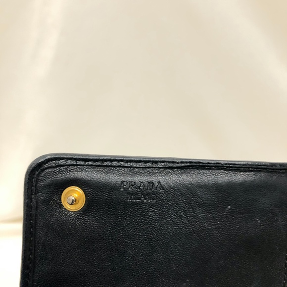 Prada Black Flap Long Wallet Sku#84401 (gently used) - Picture 11 of 15
